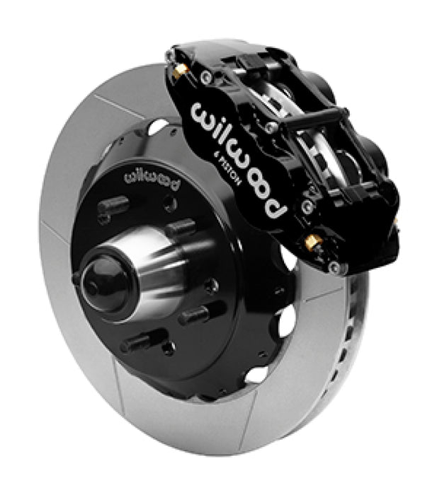 Wilwood Superlite 6R Front Brake Kit for 63-87 Chevy C10 Prospindle 13.06 in Diameter Black Calipers 140-15941