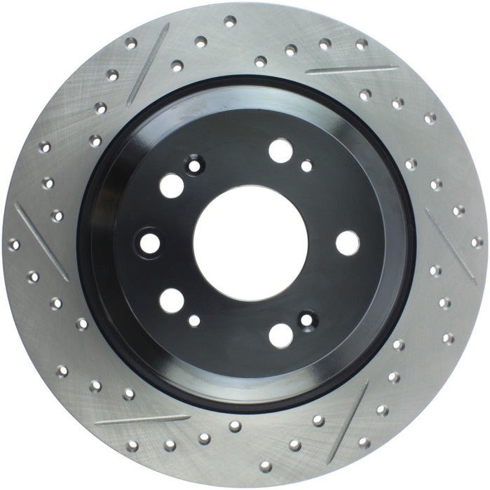 Stoptech Sport Drilled & Slotted Brake Rotor; Rear Right 127.40074R