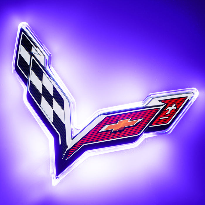 Oracle Corvette C7 Rear Illuminated Emblem Dual Intensity UV/Purple SEE WARRANTY 3655-007