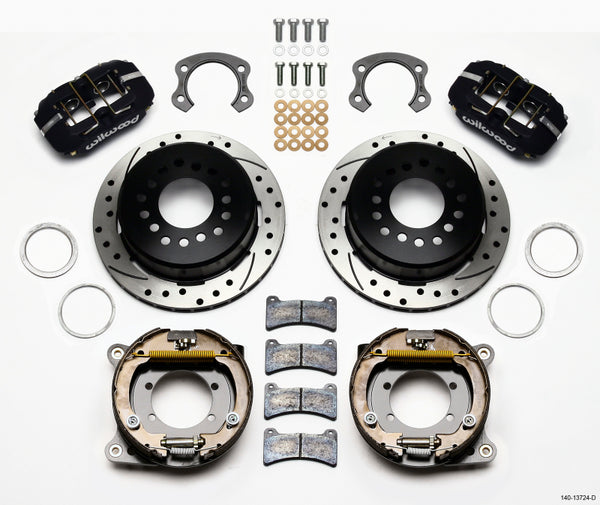 Wilwood Dynapro Low-Profile 11.00in P-Brake Kit Drilled Ford 8.8 Special w/2.50in Offset-5 Lug 140-13724-D