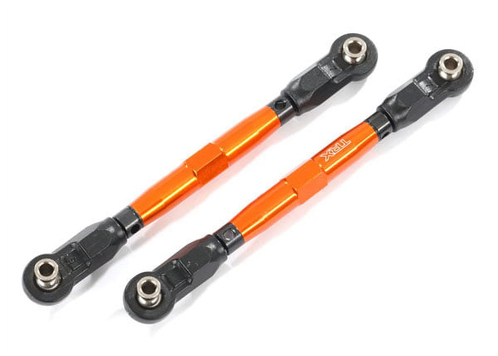Traxxas Toe Links, Front (Tubes Orange-Anodized, 7075-T6 Aluminum 8948A
