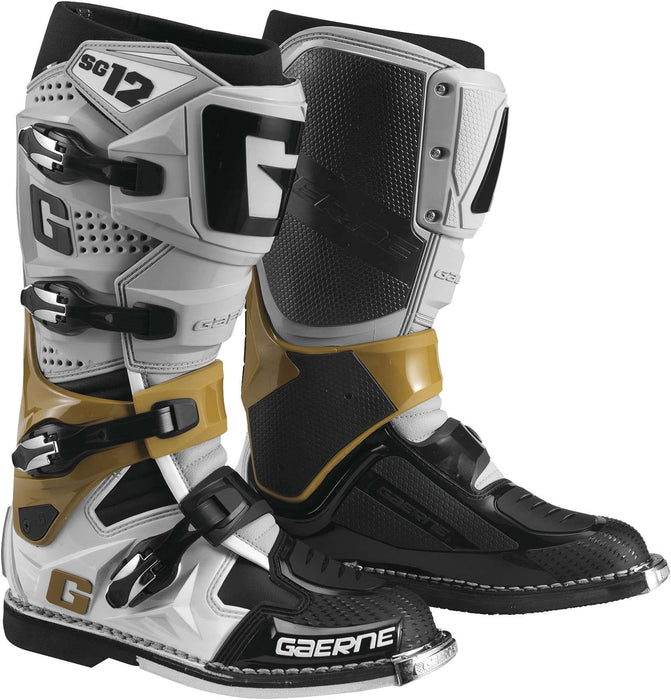 Gaerne SG-12 Mens MX Offroad Boots Gray/Magnesium/White 10.5 USA