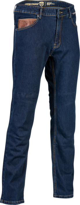 Highway 21 Men's Motorcycle Stronghold Jeans (Blue, US 40 Tall)