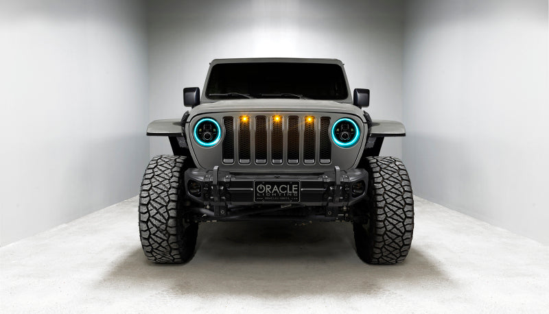 Oracle 07-18 Jeep WRG JL Led Headlights -Dynamic Colorshift Fits select: 2021 JEEP WRANGLER UNLIMITED SPORT, 2018-2019 JEEP WRANGLER UNLIMITED SAHARA