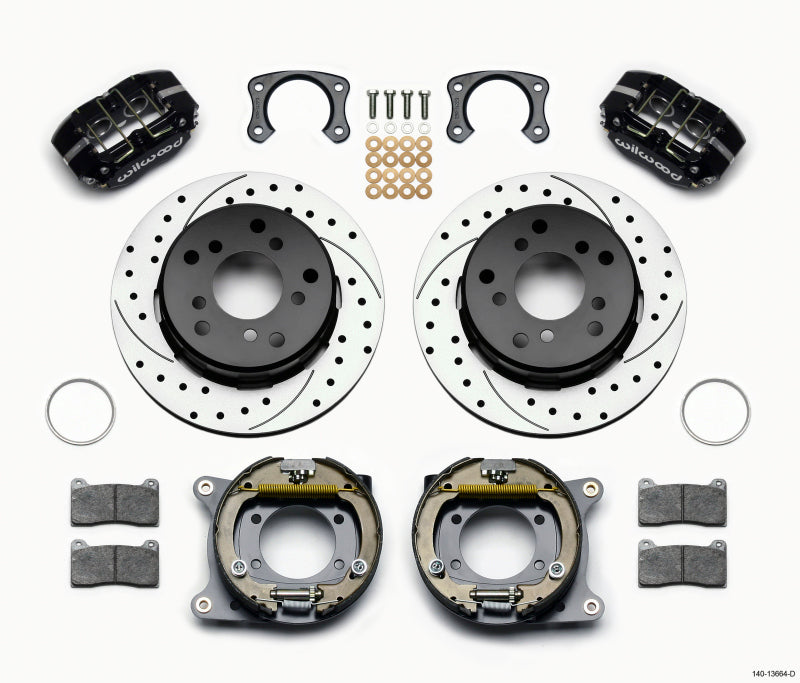 Wilwood Dynapro Lug Mount P/S Park Brake Kit Drilled Big Ford New 2.38in Off Bronco 5 x 5.50 140-13664-D