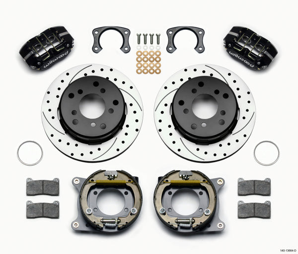 Wilwood Dynapro Lug Mount P/S Park Brake Kit Drilled Big Ford New 2.38in Off Bronco 5 x 5.50 140-13664-D