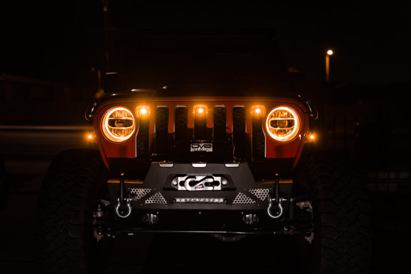 Dv8 Offroad Grjl-02 Grjl-02 18-22 Jeep Wrangler Jl Front Grill Amber Accent Lightsset Of Three Amber Accent Lights That Install Inside The Front Grill Of The 18+ Jeep Wrangler Jl GRJL-02