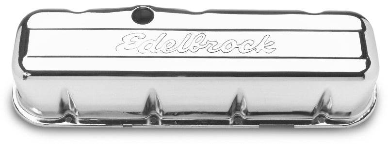 Edelbrock Valve Cover Signature Series Chevrolet 1965 and Later 396-502 V8 Chrome 4680