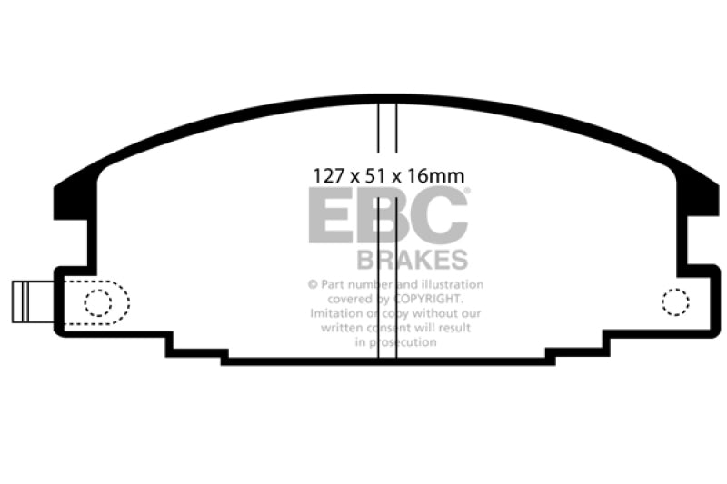 EBC 94-95 Honda Passport 2.6 Ultimax2 Front Brake Pads UD363