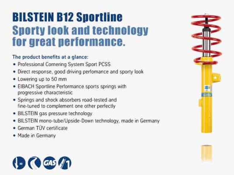 Bilstein B12 14-16 BMW 228i Front and Rear Suspension Kit Fits select: 2017-2019 BMW 230I, 2015 BMW 228 I SULEV