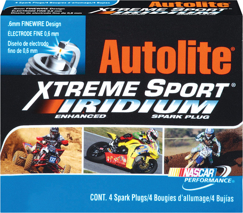 Autolite XS4092-4PK Xtreme Sport Iridium Powersports Spark Plug, Pack of 4