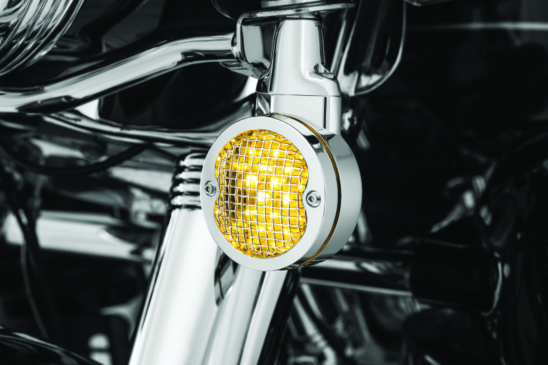 Kuryakyn Motorcycle Lighting Accessory: Mesh Bezels For 3-1/4" Turn