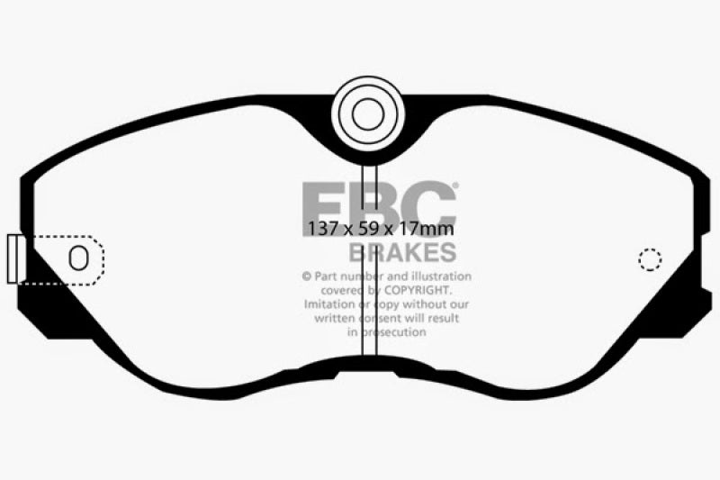 EBC 87-89 Compatible with Nissan 300ZX 3.0 Turbo Ultimax2 Front Brake Pads UD358