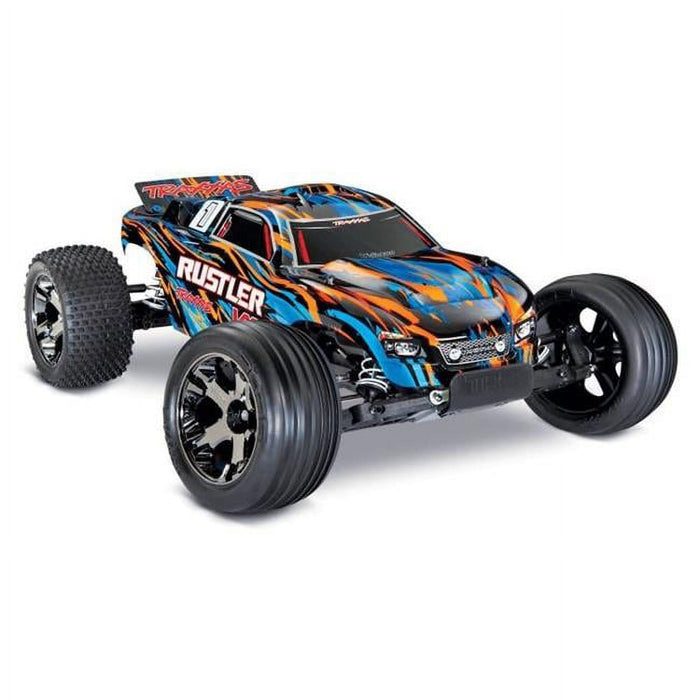 Traxxas 37076-4-Orng Rustler Vxl: 110 Scale Stadium Truck With Tqi Link Ebled 2.4Ghz Radio System & Stability Magement (Tsm) 37076-4-ORNGX