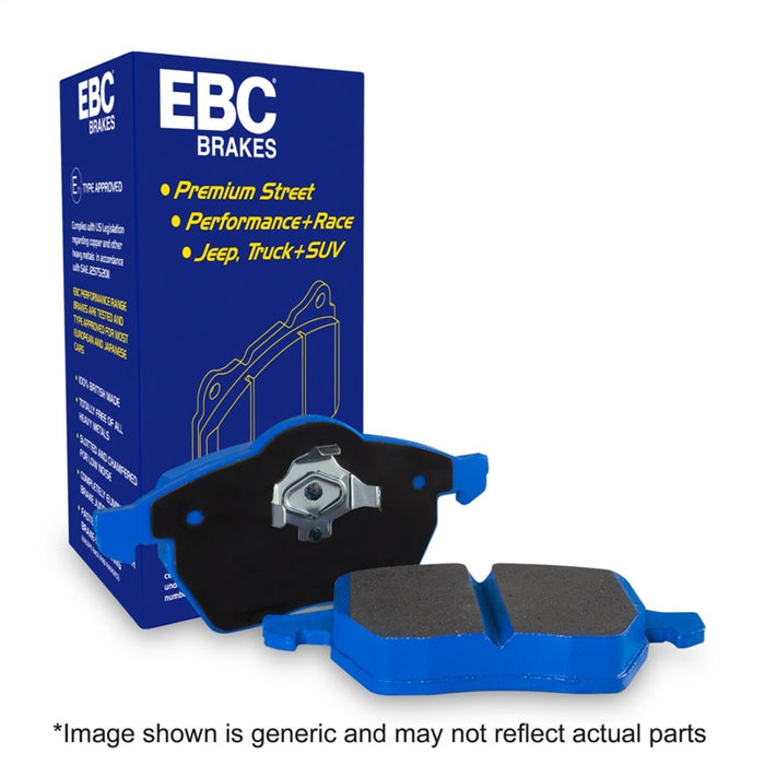 EBC 13-14 Audi RS7 4.0TT (w/Cast Iron Rotors & Trapezoid Weights) Bluestuff Front Brake Pads DP52081NDX