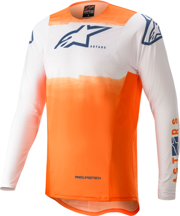 Alpinestars Supertech Foster Jersey White/Orange/Dark Blue Md (3760722-2407-M)