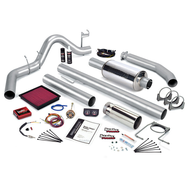 Banks Power 99-00 Compatible with Dodge 5.9L Ext Cab Stinger System SS Single Exhaust w/ Chrome Tip 49366