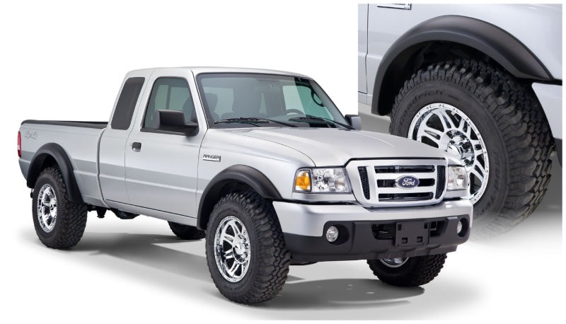 Bushwacker Extend-A-Fender Extended Front & Rear Fender Flares 4-Piece Set, Black, Smooth Finish Fits 1993-2011 Ford Ranger Styleside (Excludes Fx4) 21910-01