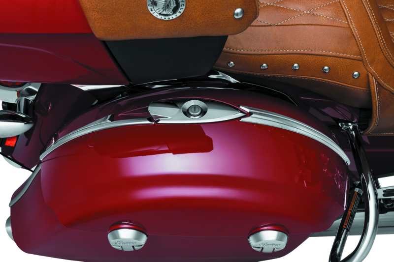 Kuryakyn Motorcycle Accent Accessory: Saddlebag Trim Top For 2014-19 Indian Motorcycles, Chrome 5670