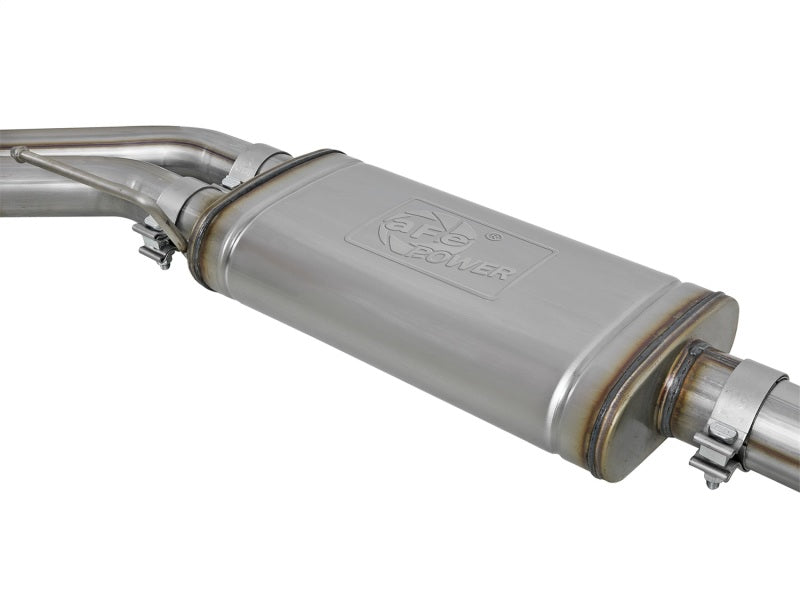 aFe Rebel Series 3in. to 2.5in. 409 SS C/B Exhaust 11-14 Ford F-150 V6-3.5L (tt) Polished Tip 49-43078-P