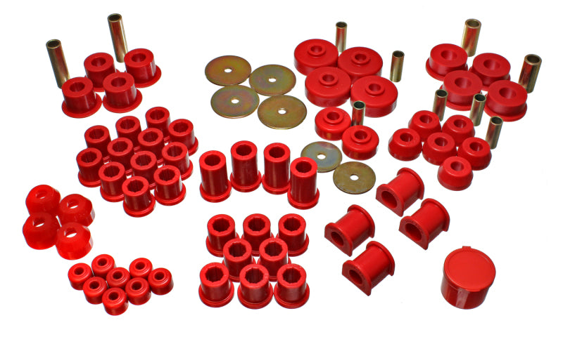 Energy Suspension 79-85 Toyota 4WD Pickup (Except T-100 & Tundra) Red Hyper-Flex Master Bushing Set 8.18102R