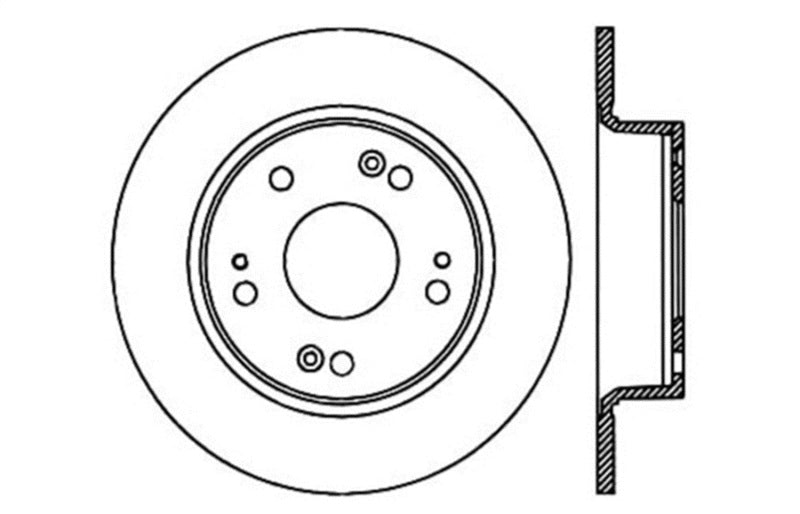 Stoptech Sport Drilled & Slotted Brake Rotor; Rear Right 127.40068R