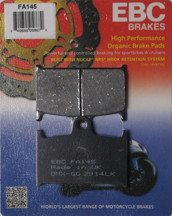 EBC Brakes FA Organic Brake Pads Compatible for Suzuki GSX-R1100 1992