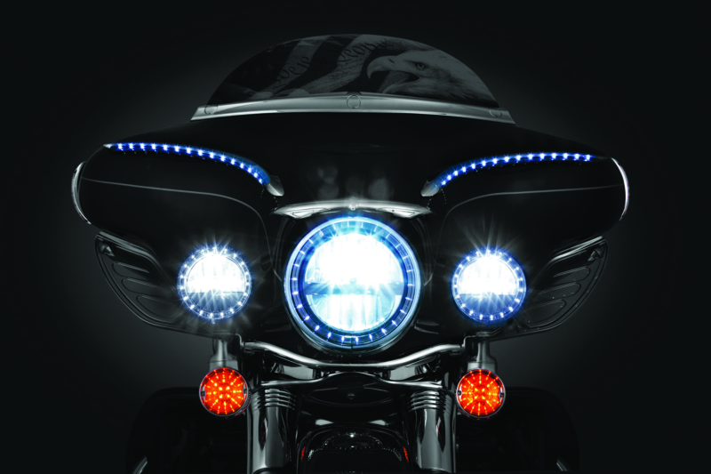Kuryakyn LED Halo Trim Ring Chrome Headlight (7785)
