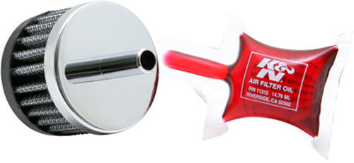 K&N Vent Air Filter/ Breather: High Performance, Premium, Washable, Replacement Engine Filter: Filter Height: 1.5 In, Flange Length: 0.875 In, Shape: Breather, 62-1000