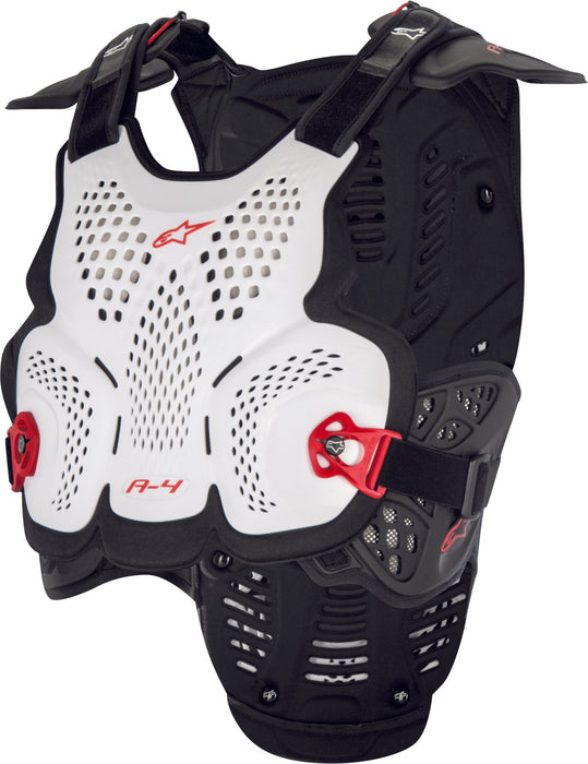 Alpinestars A-4 Chest Protector White/Black/Red Xs/Sm 6701517-213-XS/S