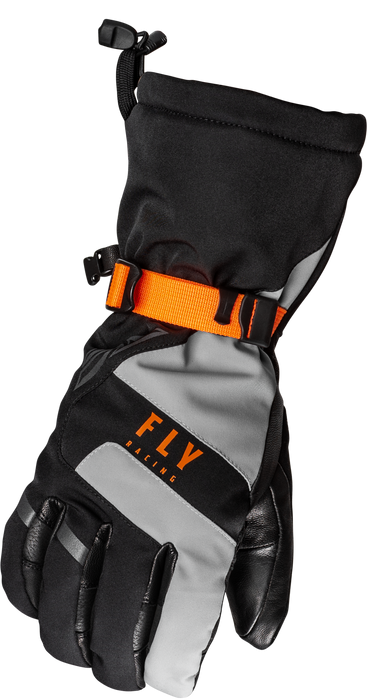 Fly Racing 2023 Snow Highland Glove (Black/Grey/Orange, Small)