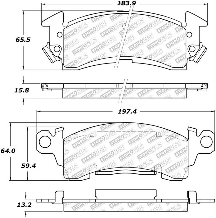 StopTech Street Select Brake Pads Rear 305.0052