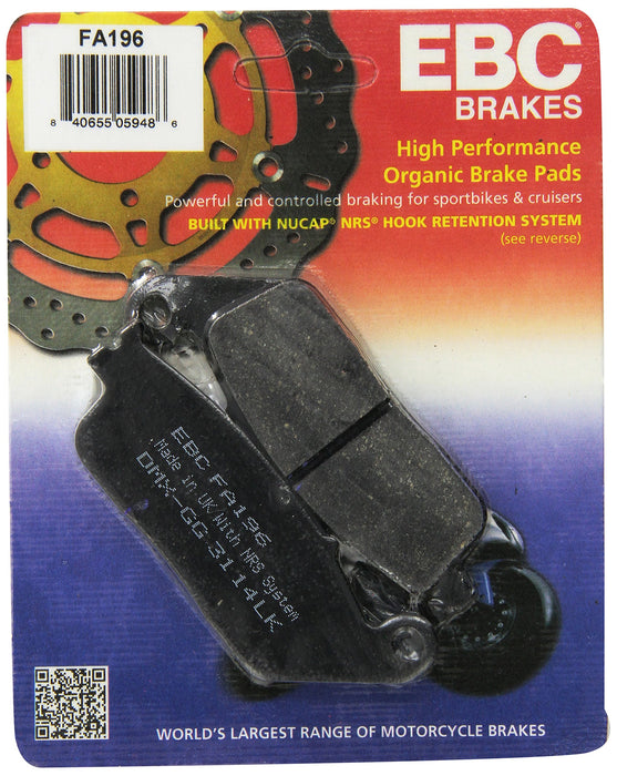 EBC Brakes FA196 Disc Brake Pad Set