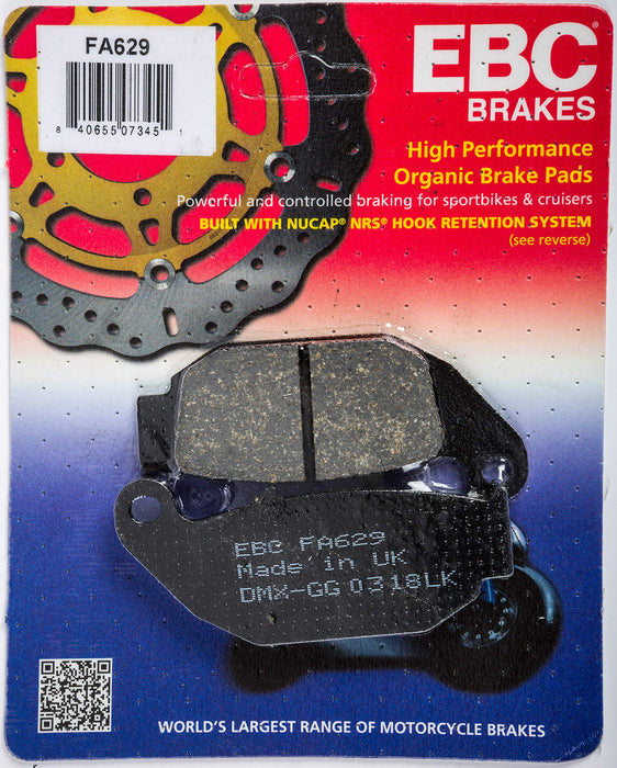 EBC Brakes FA629 Organic Disc Brake Pad