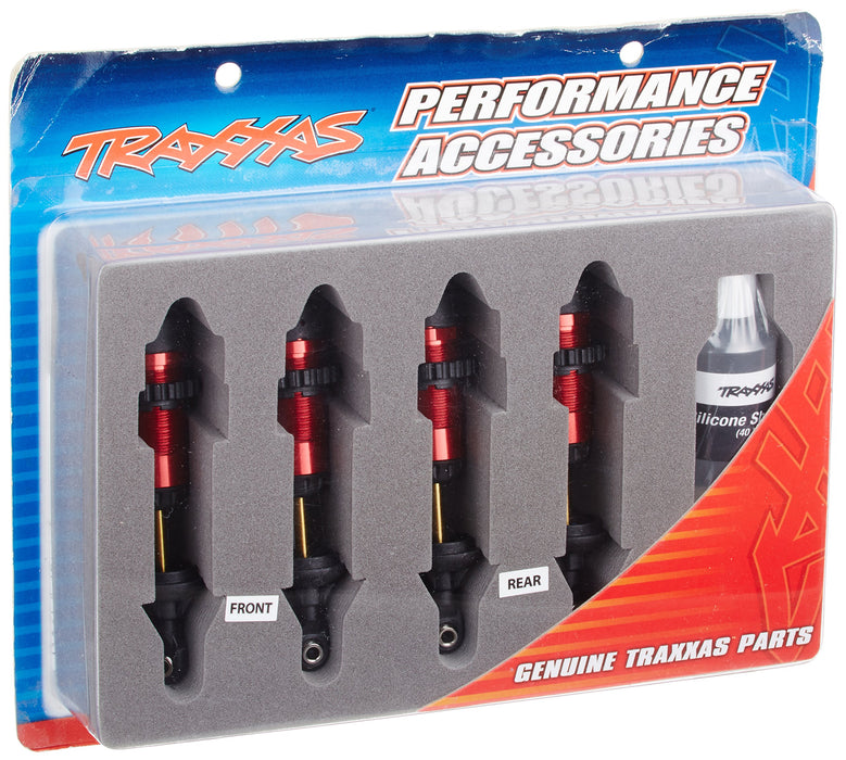 Traxxas 5460R Aluminum Body GTR Shocks in Red Revo 4-Piece 411-Pack