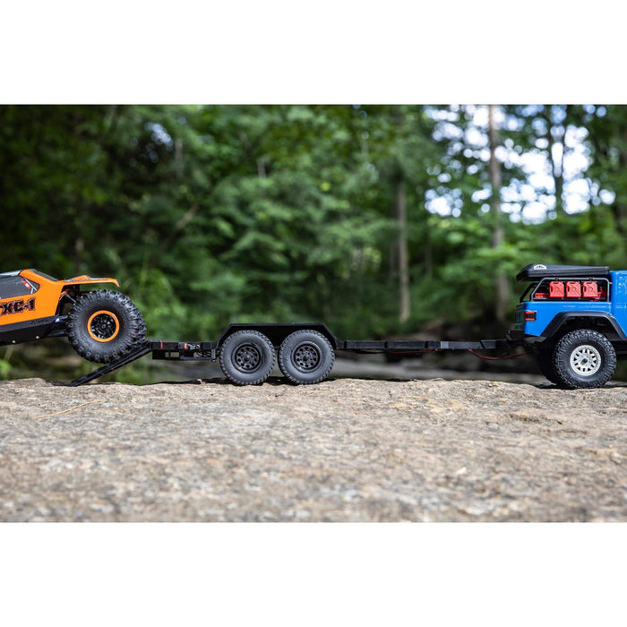 SCX24 Flat Bed Vehicle Trailer with LED Taillights:1/24th