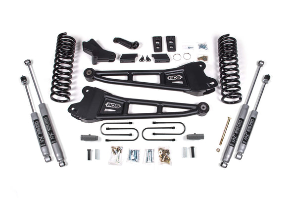 BDS 2013-2018 Fits RAM 3500 4WD 4" Radius Arm Suspension Lift Kit, 3" Rear, Block, Gas W/o Air Ride FOX 2.0 Ifp Ps Shocks 1795FS