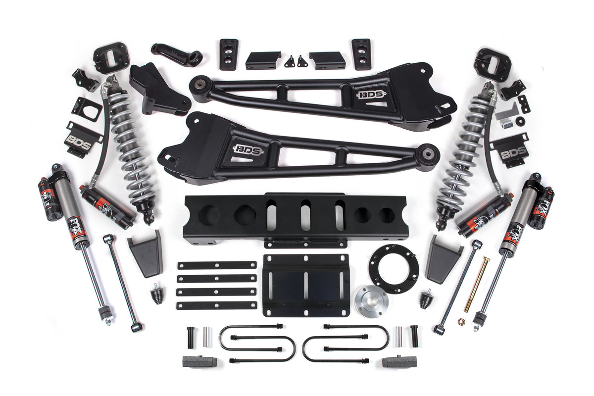 BDS 4 Inch Lift Kit W/ Radius Arm FOX 2.5 Coil-over Conversion - Performance Elite Fits RAM 3500 13-18 4WD Diesel 2129PESB
