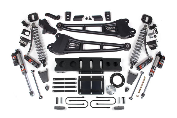 BDS 4 Inch Lift Kit W/ Radius Arm FOX 2.5 Coil-over Conversion - Performance Elite Fits RAM 3500 13-18 4WD Diesel 2129PESB