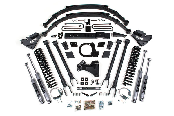 BDS 8 Inch Lift Kit 4-Link Conversion, Fits Ford F250/F350 Super Duty 17-19 4WD Diesel 1541H