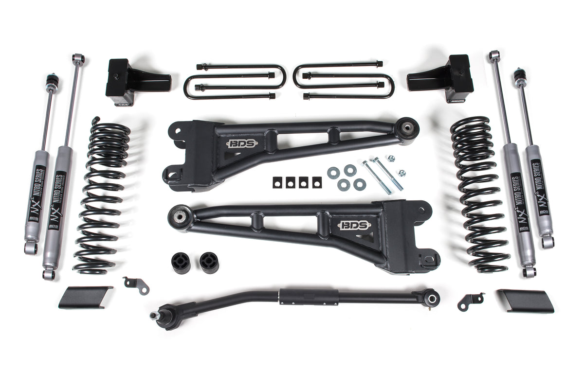 BDS 2.5 Inch Lift Kit W/ Radius Arm, Fits Ford F250/F350 Super Duty 17-19 4WD Diesel 2231FPE