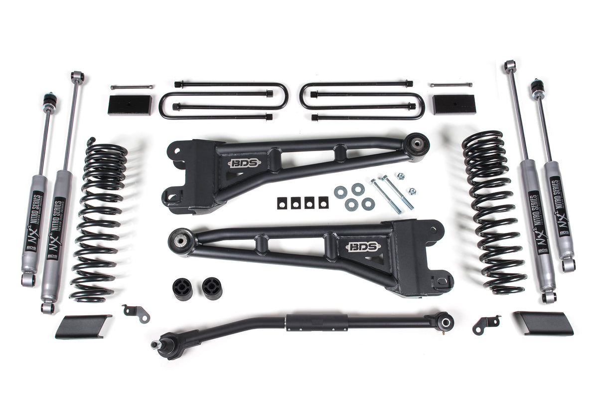 BDS 3 Inch Lift Kit W/ Radius Arm, Fits Ford F250/F350 Super Duty 20-22 4WD Diesel 1989FPE