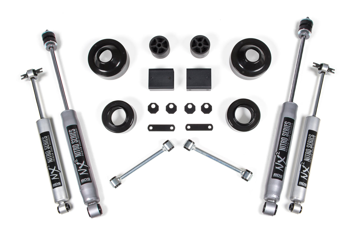 BDS 2 Inch Lift Kit Coil Spacer, Fits 2007-2011 Fits Jeep Wrangler 1401H