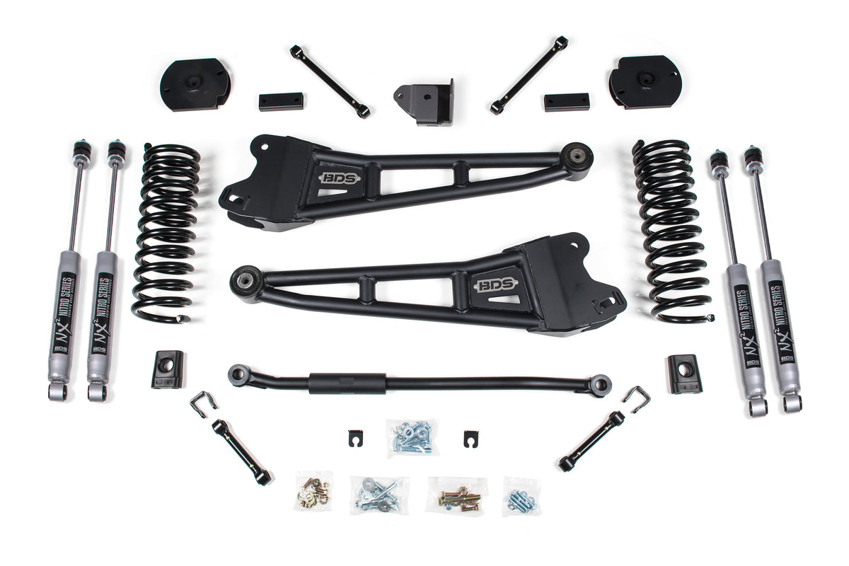 BDS 3 Inch Lift Kit W/ Radius Arm Fits RAM 2500 14-18 4WD Diesel 1624FPE