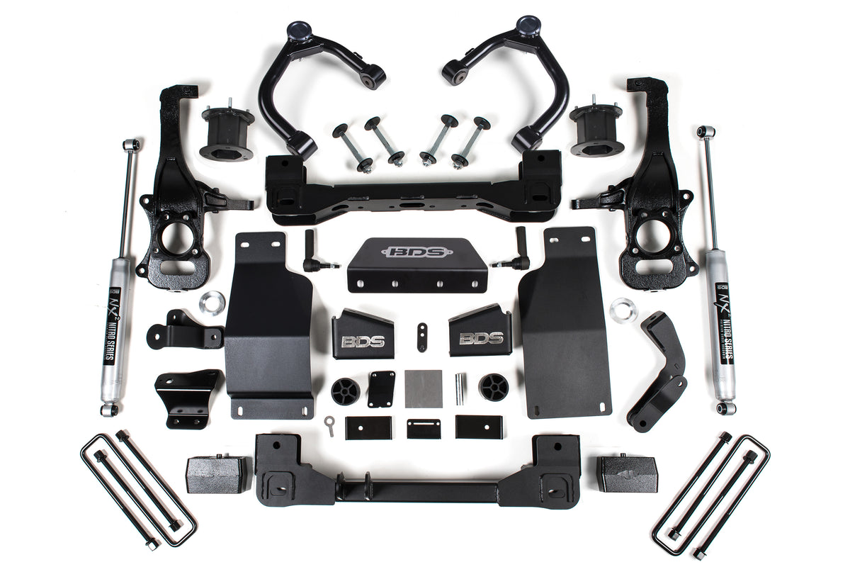 BDS 4 Inch Lift Kit, Fits Chevy Silverado Or GMC Sierra 1500 19-24 4WD Diesel 1802FS