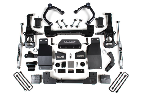 BDS 2019-2024 Fits Chevy/gmc 1500 Diesel/2.7T 4WD 6" Suspension System, 5" Rear, Block, - FOX 2.0 Ifp Ps Snap Ring Strut, FOX 2.0 Ifp Ps Rear 1803FSR