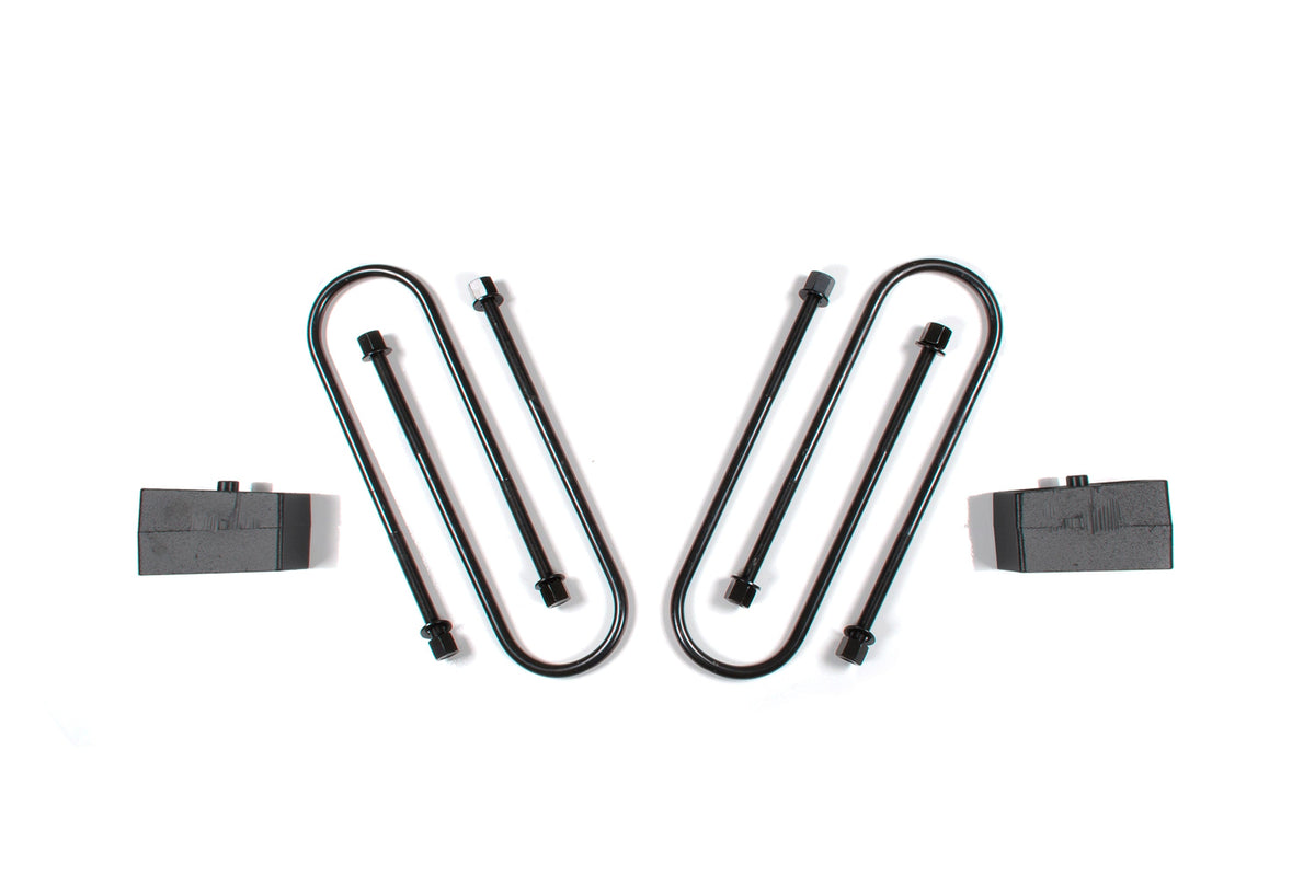 Zone 2" Block Kit 4in U-bolts RAM 3500 13-18 4WD D1207