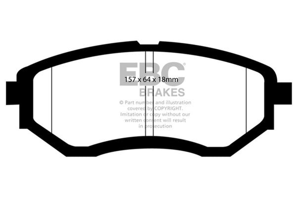 EBC 05-17 Fits Subaru Legacy Ultimax2 Replacement Front Brake Pads UD1078