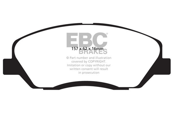 EBC 2017-2018 Fits Hyundai Santa Fe (Dm) 3.3L Ultimax2 Front Brake Pads UD1917