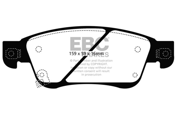 EBC 11-13 Fits Infiniti G25 2.5 Ultimax2 Front Brake Pads UD1287